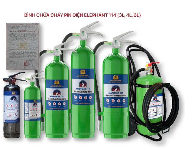 Bình chữa cháy Pin điện Elephant 114 "3,4,6 L"